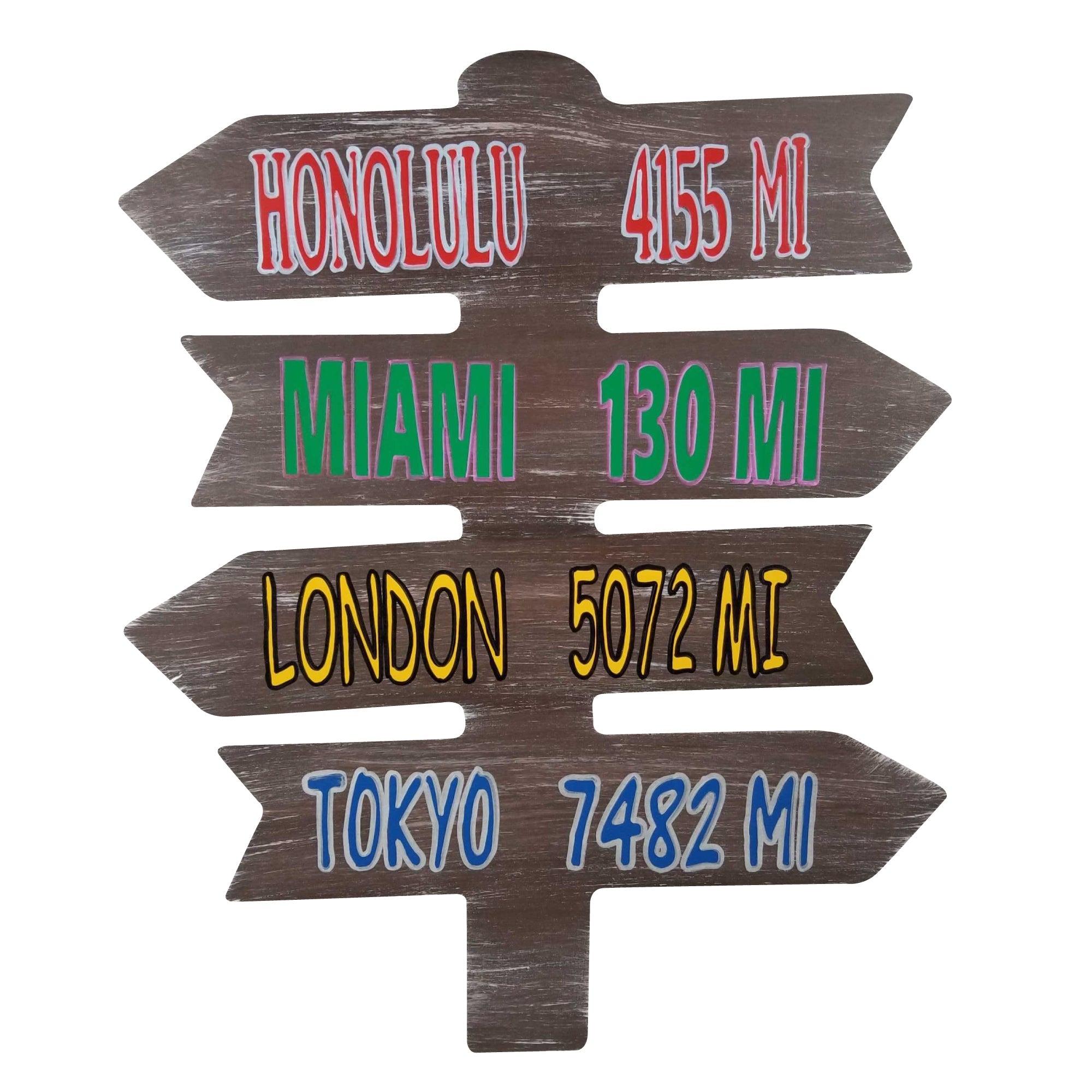 Basic Shape Signpost MDF Cutout Silhouette Style 3 - Unfinished For DIY
