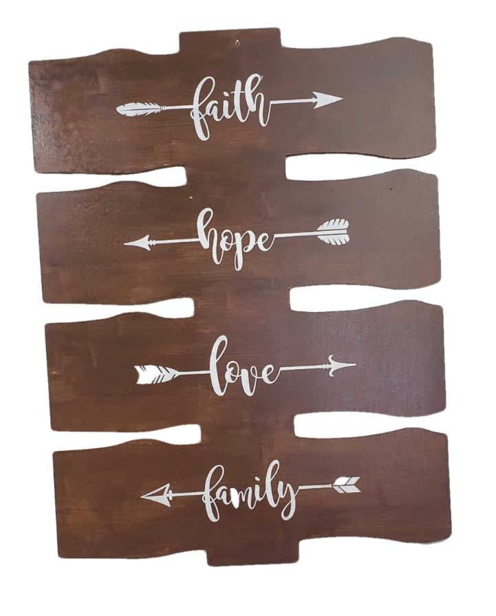 Basic Shape Signpost MDF Cutout Silhouette Style 5 - Unfinished For DIY