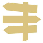Basic Shape Signpost MDF Cutout Silhouette Style 7 - Unfinished For DIY