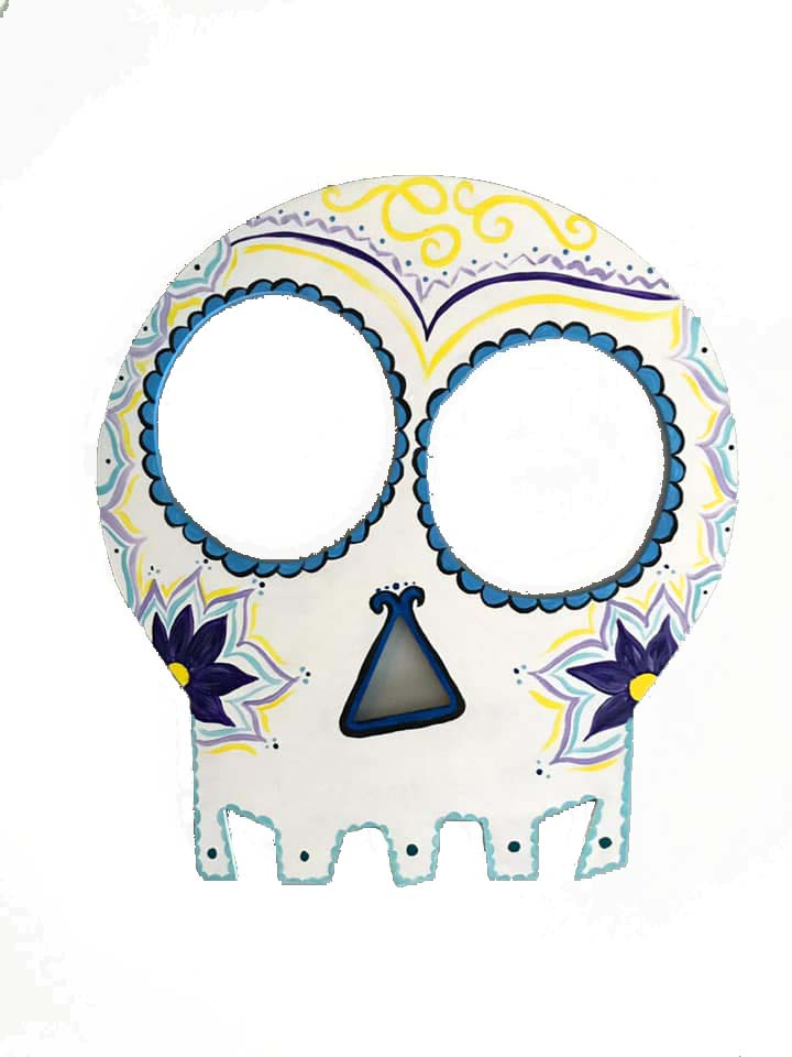 Basic Shape Skull MDF Cutout Halloween Silhouette - Unfinished For DIY