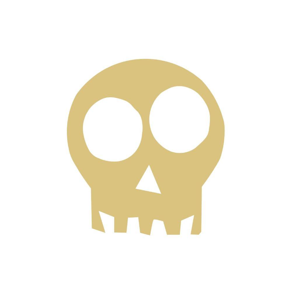 Basic Shape Skull MDF Cutout Halloween Silhouette - Unfinished For DIY