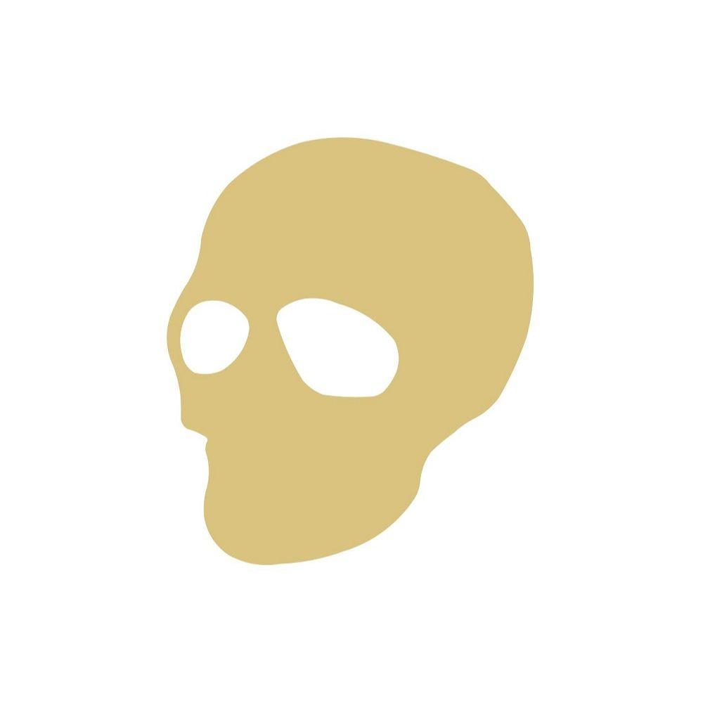 Basic Shape Skull MDF Cutout Silhouette Style 2 - Unfinished For DIY
