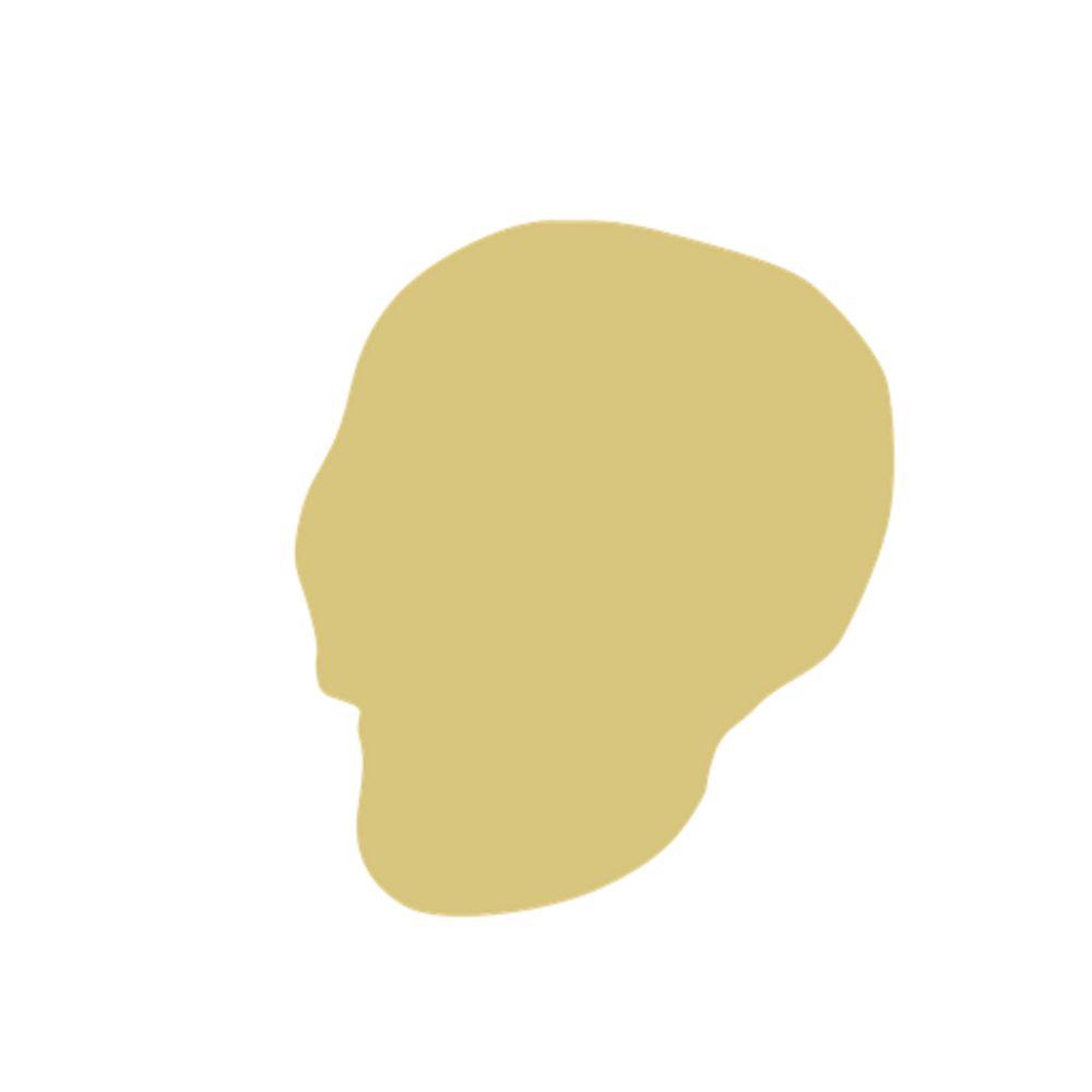 Basic Shape Skull MDF Cutout Silhouette Style 3 - Unfinished For DIY