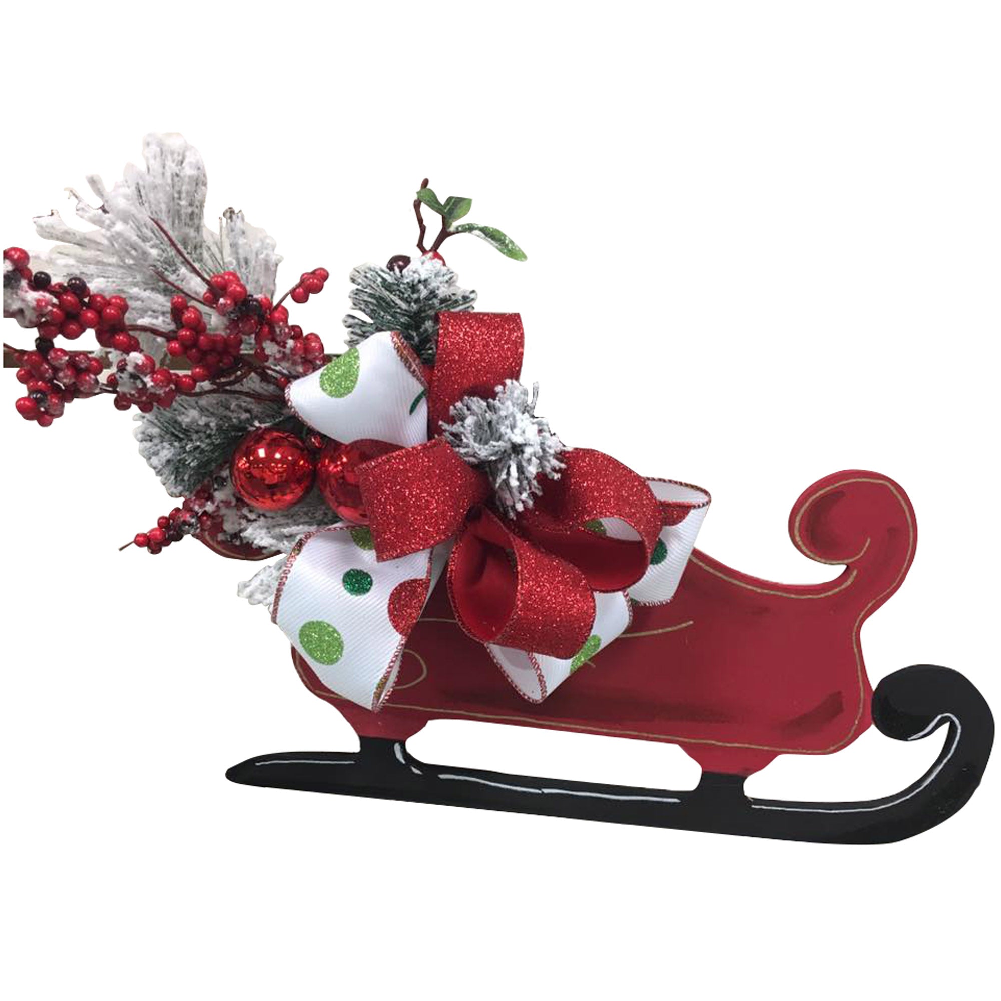 Basic Shape Sleigh MDF Cutout Christmas Silhouette - Unfinished For DIY