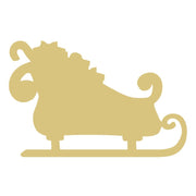 Basic Shape Sleigh MDF Cutout Silhouette - Unfinished For DIY