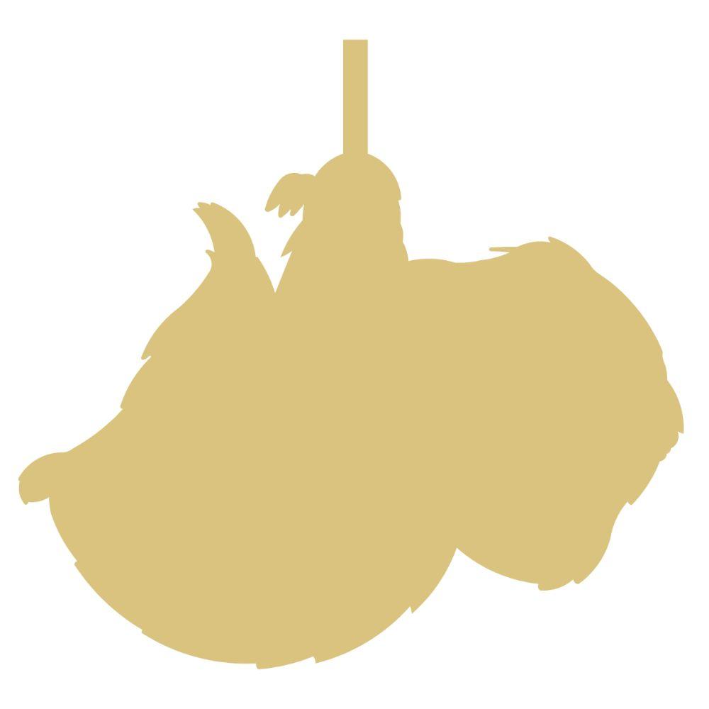 Basic Shape Sloth MDF Cutout Hanging Silhouette - Unfinished For DIY