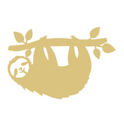 Basic Shape Sloth MDF Cutout Nest Silhouette - Unfinished For DIY