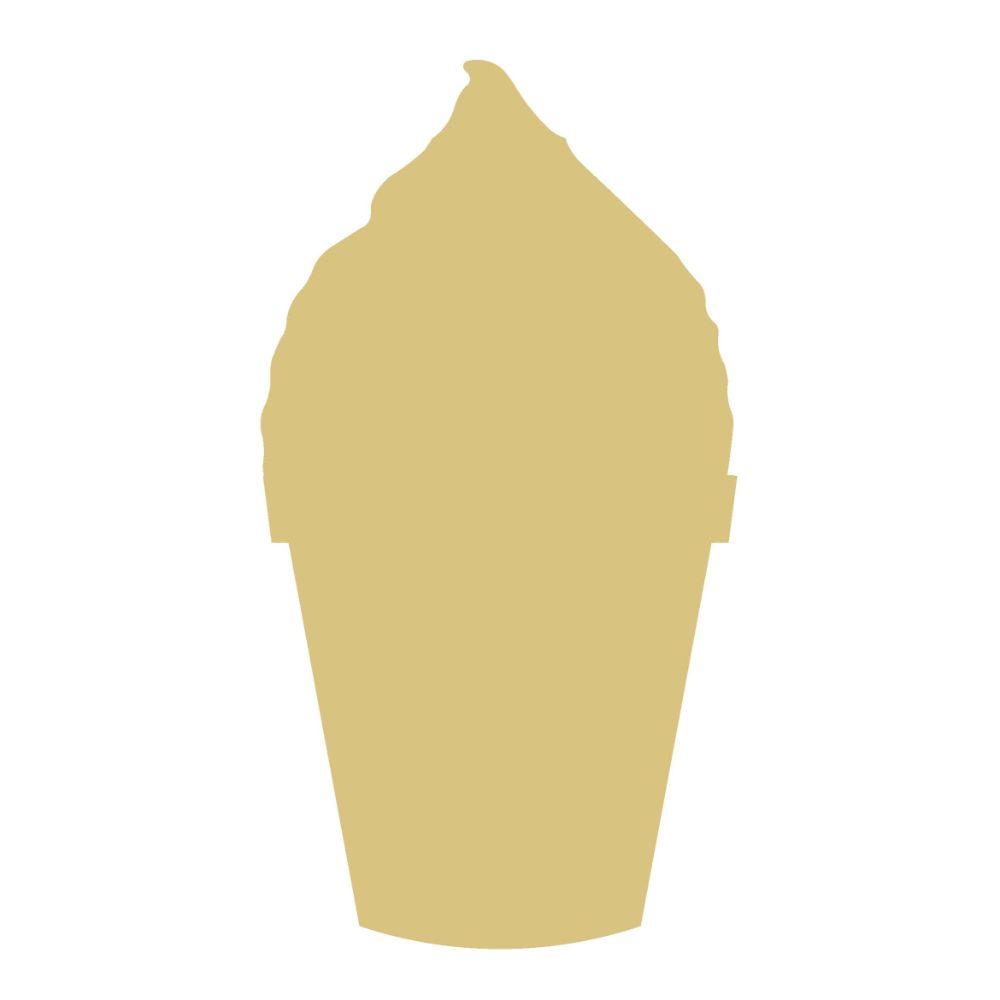 Basic Shape Slushie MDF Cutout Silhouette - Unfinished For DIY