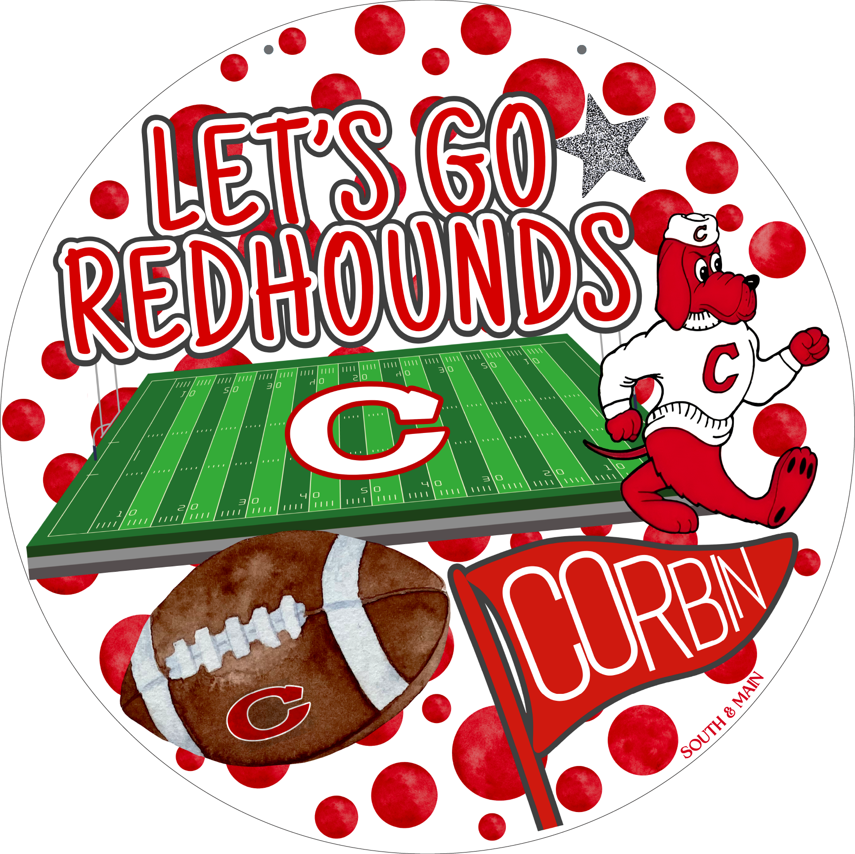 SOUTH AND MAIN BOUTIQUE LETS GO REDHOUNDS