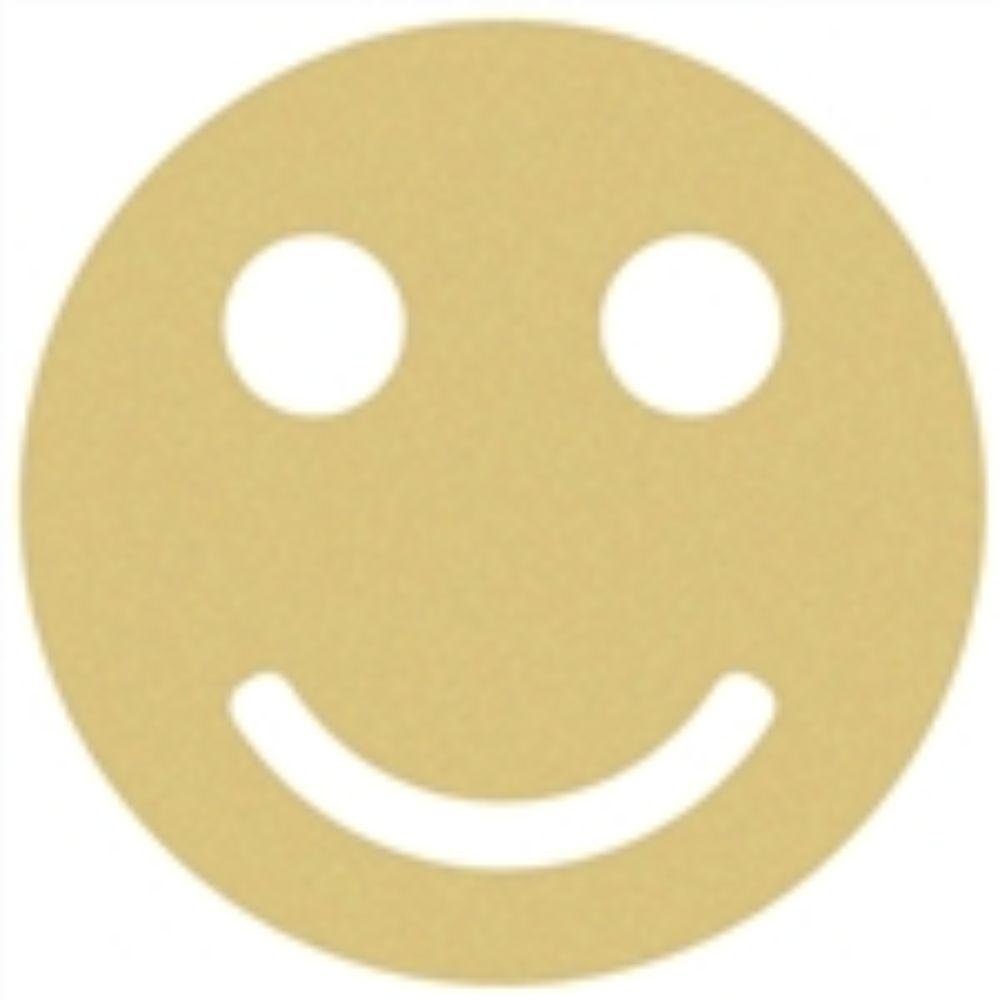 Basic Shape Round MDF Cutout Smiley Face - Unfinished For DIY
