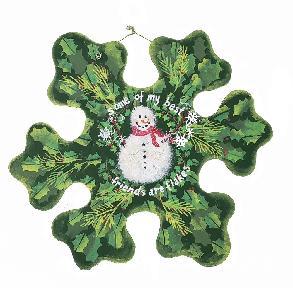 Basic Shape Snowflake MDF Cutout Winter Decor Style 1 - Unfinished For DIY