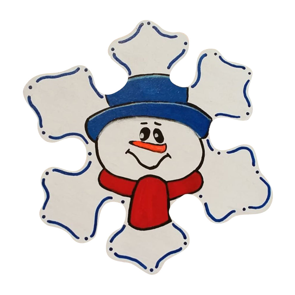 Basic Shape Snowflake MDF Cutout Winter Decor Style 1 - Unfinished For DIY