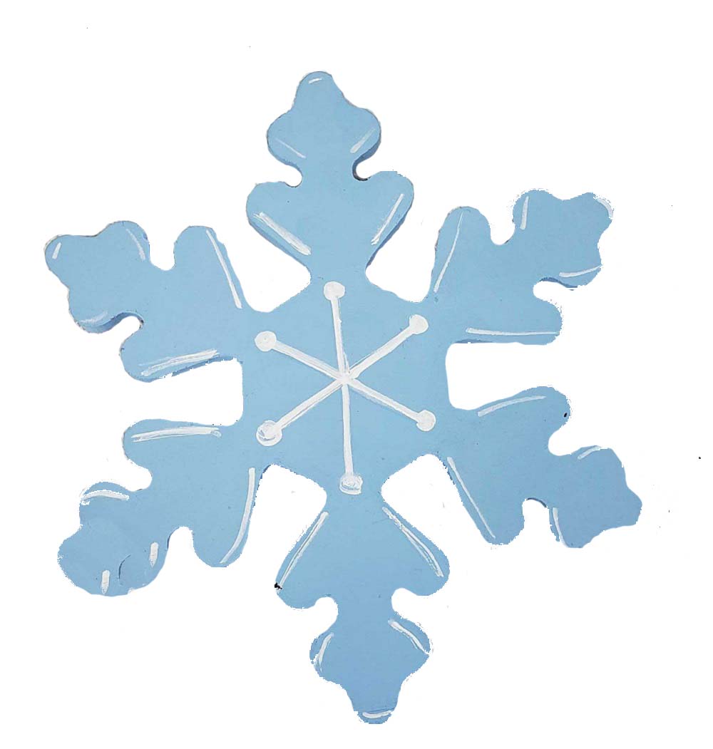 Basic Shape Snowflake MDF Cutout Winter Decor Style 2 - Unfinished For DIY