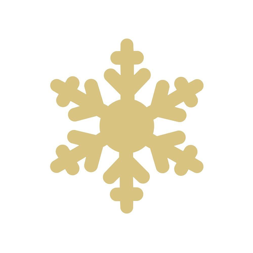Basic Shape Snowflake MDF Cutout Winter Decor Style 2 - Unfinished For DIY
