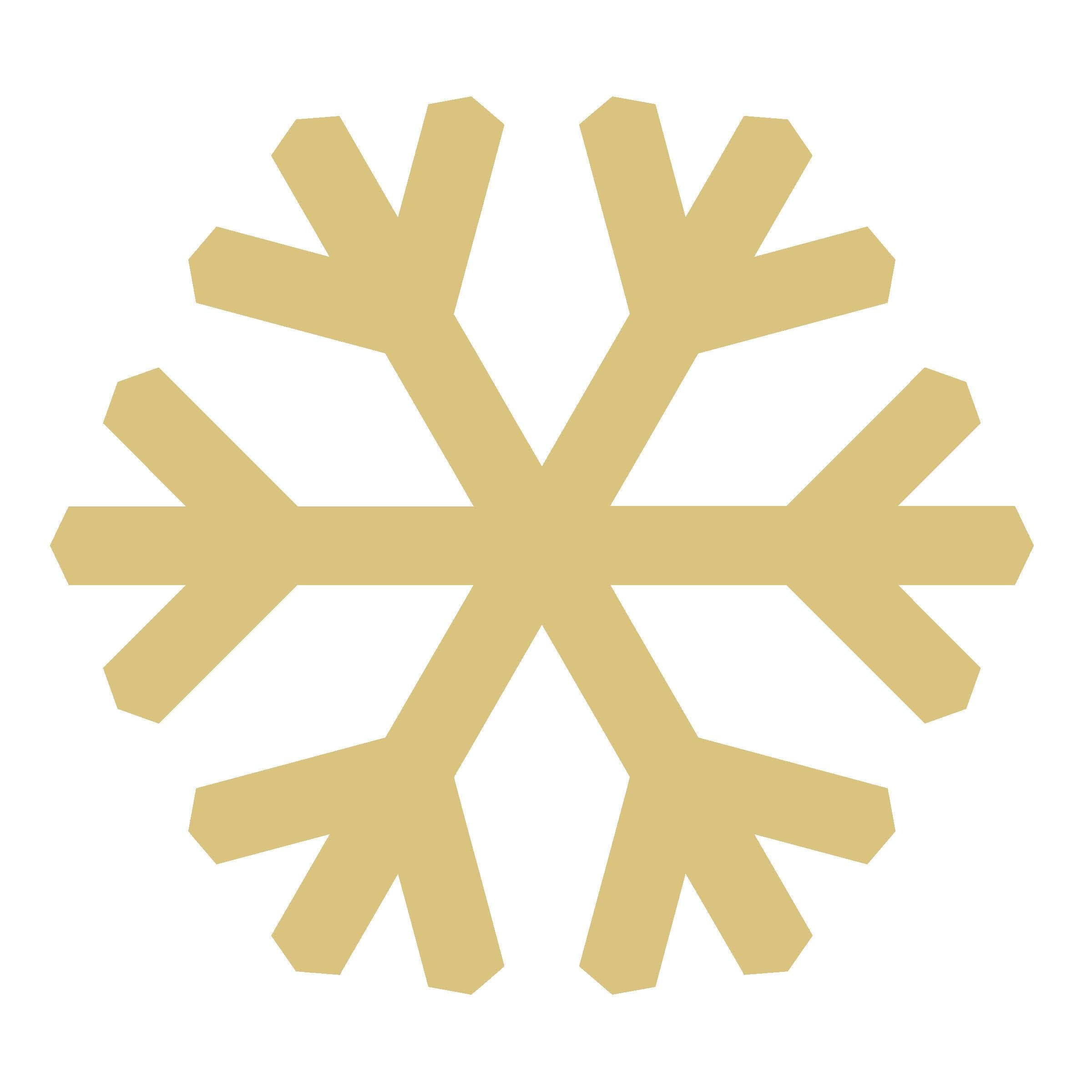 Basic Shape Snowflake MDF Cutout Winter Decor Style 3 - Unfinished For DIY