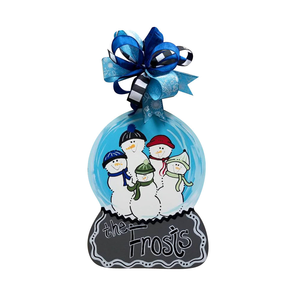 Basic Shape Snowglobe MDF Cutout Winter Decor - Unfinished For DIY