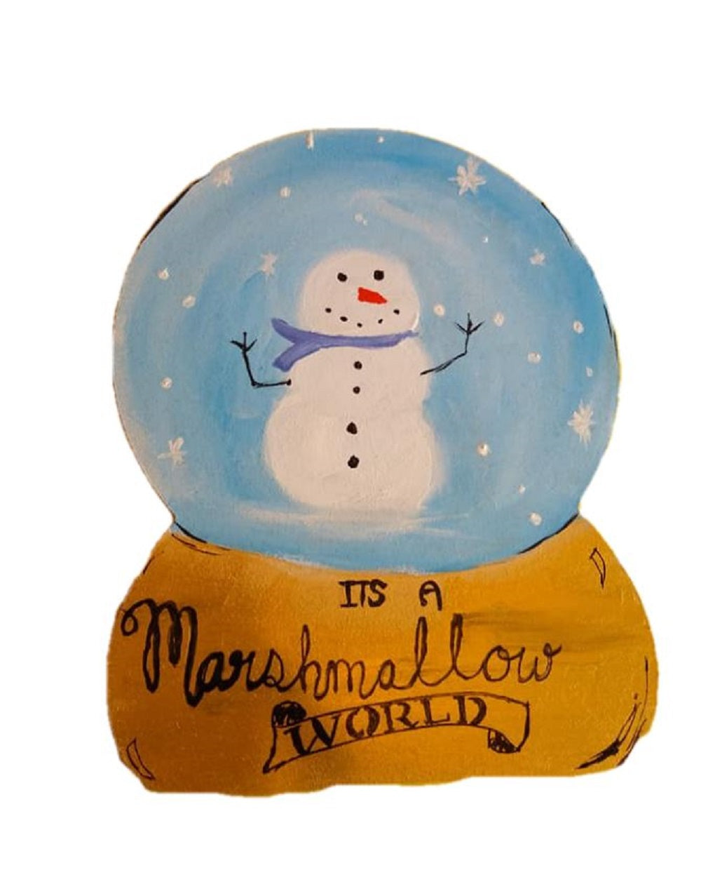 Basic Shape Snowglobe MDF Cutout Winter Decor - Unfinished For DIY