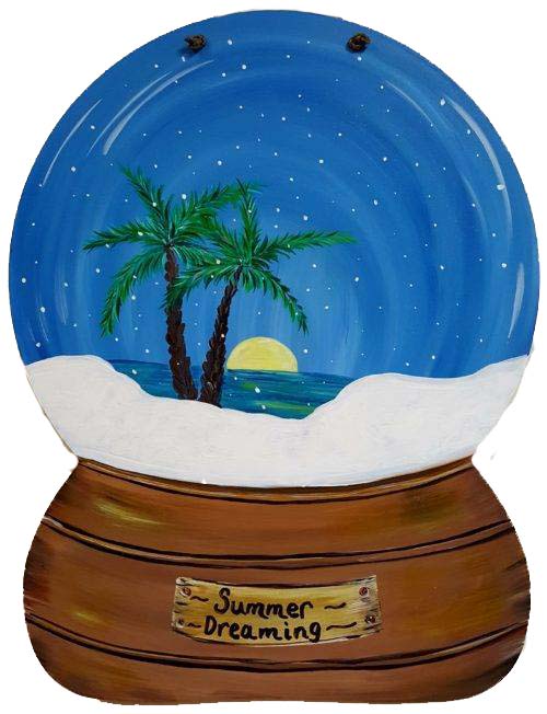 Basic Shape Snowglobe MDF Cutout Winter Decor - Unfinished For DIY