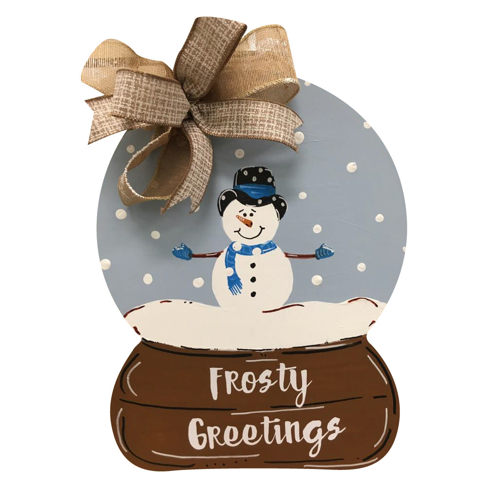 Basic Shape Snowglobe MDF Cutout Winter Decor - Unfinished For DIY