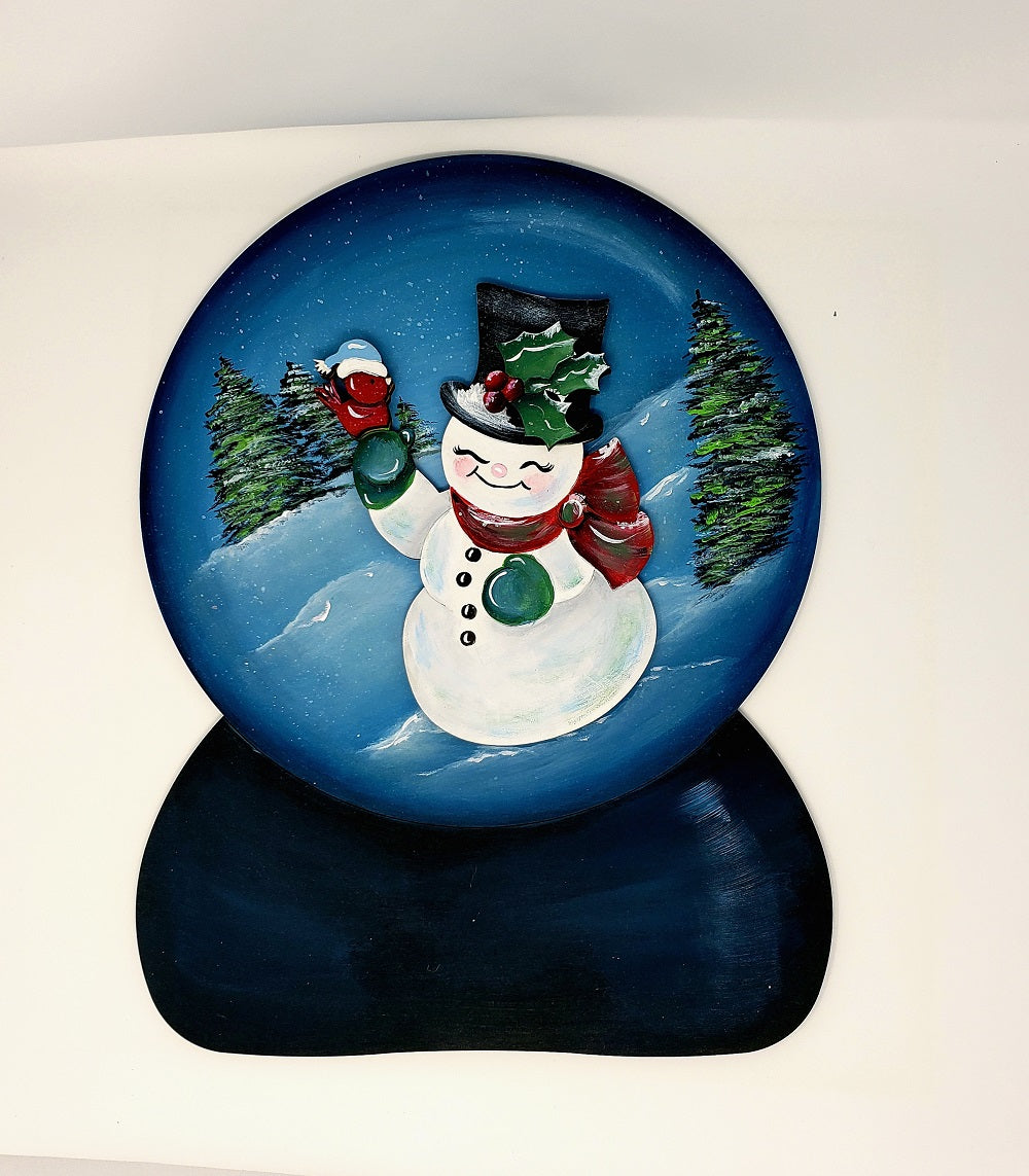 Basic Shape Snowglobe MDF Cutout Winter Decor - Unfinished For DIY