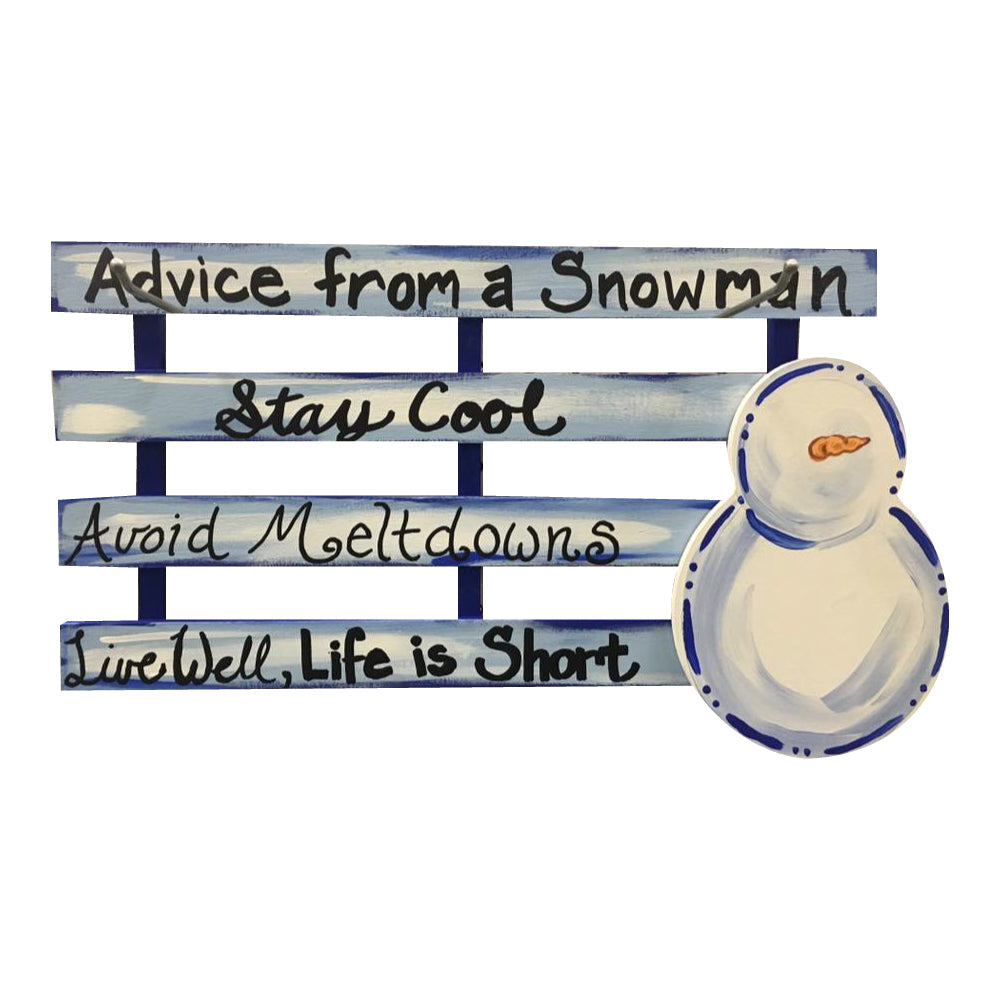Basic Shape Snowman MDF Cutout Winter Decor Style 1 - Unfinished For DIY
