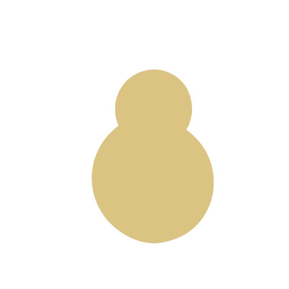 Basic Shape Snowman MDF Cutout Winter Decor Style 1 - Unfinished For DIY