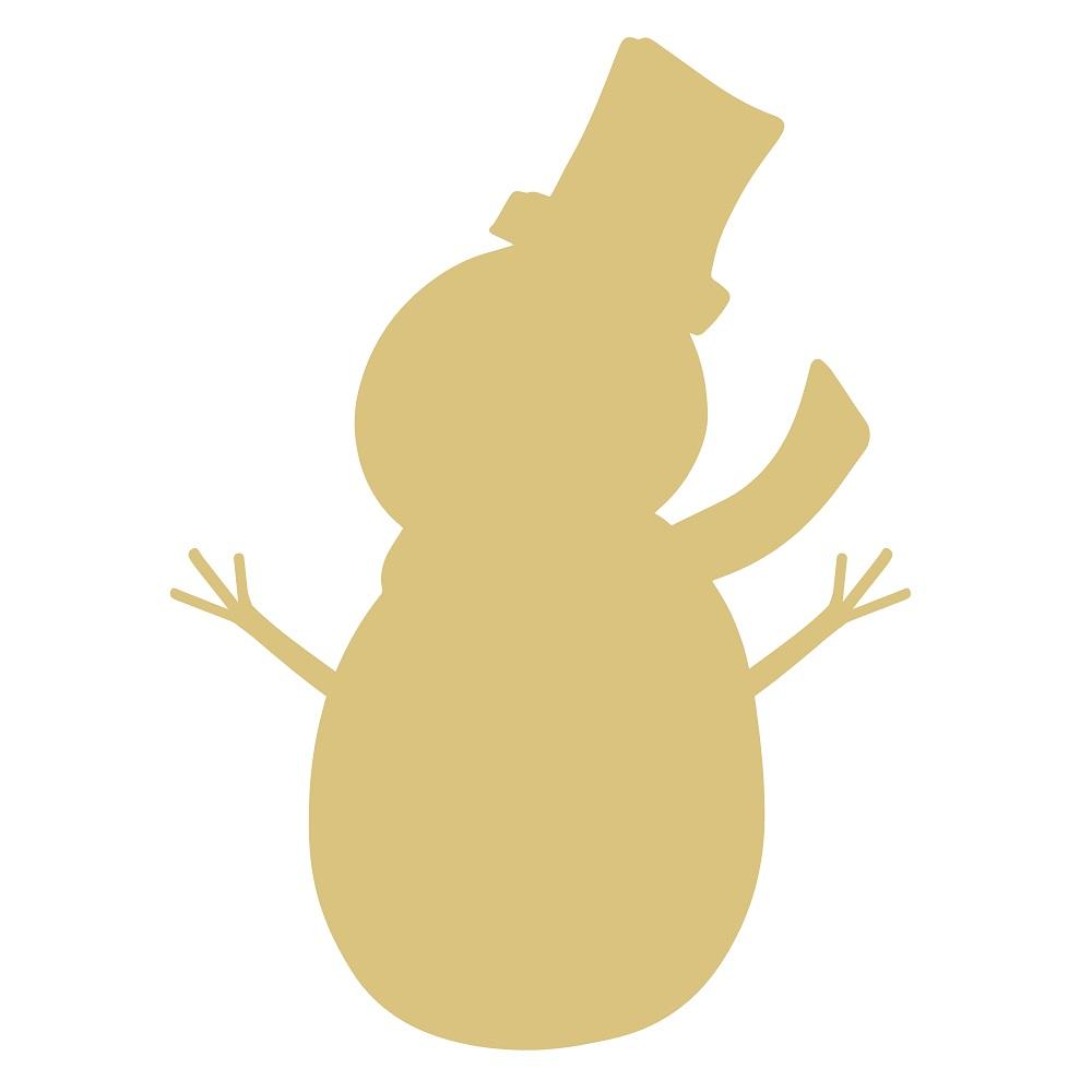 Basic Shape Snowman MDF Cutout Holiday Silhouette - Unfinished For DIY