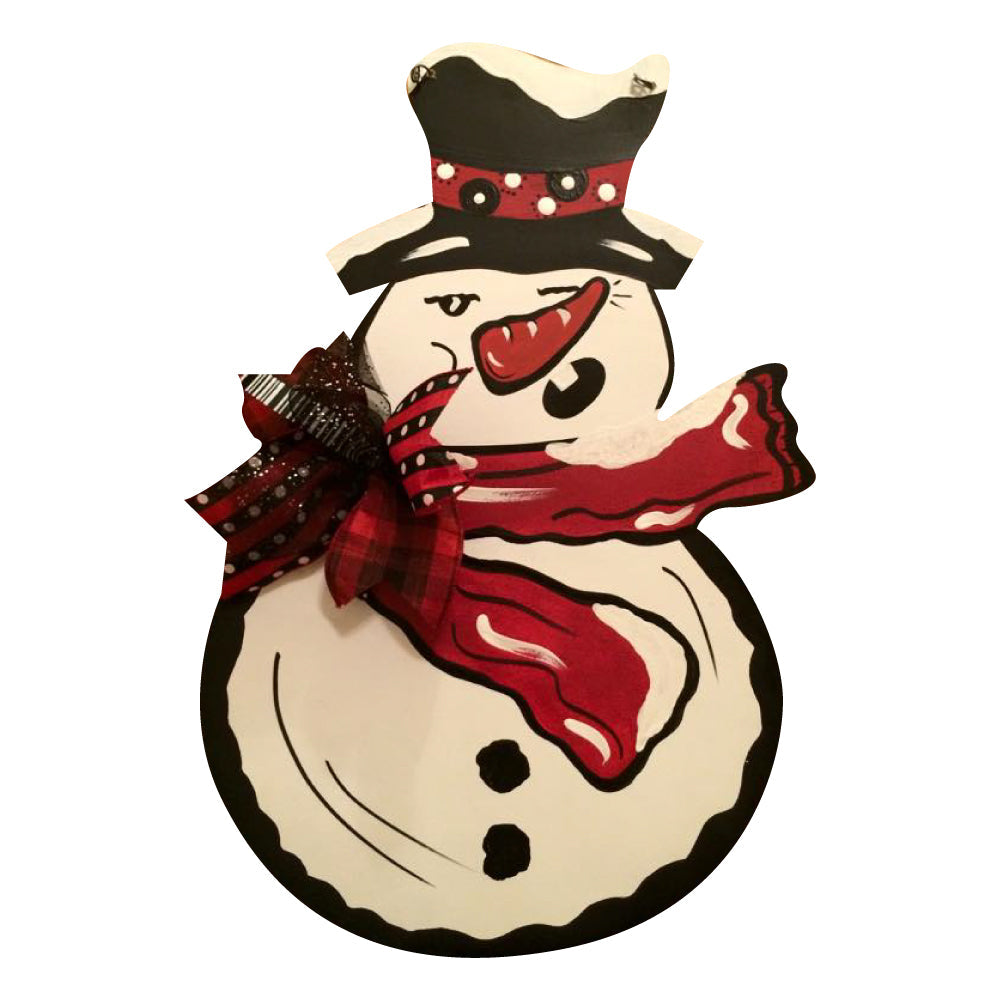 Basic Shape Snowman MDF Cutout Winter Decor Style 2 - Unfinished For DIY