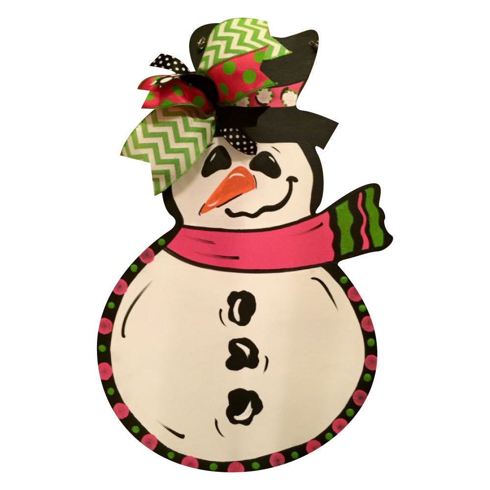 Basic Shape Snowman MDF Cutout Winter Decor Style 2 - Unfinished For DIY