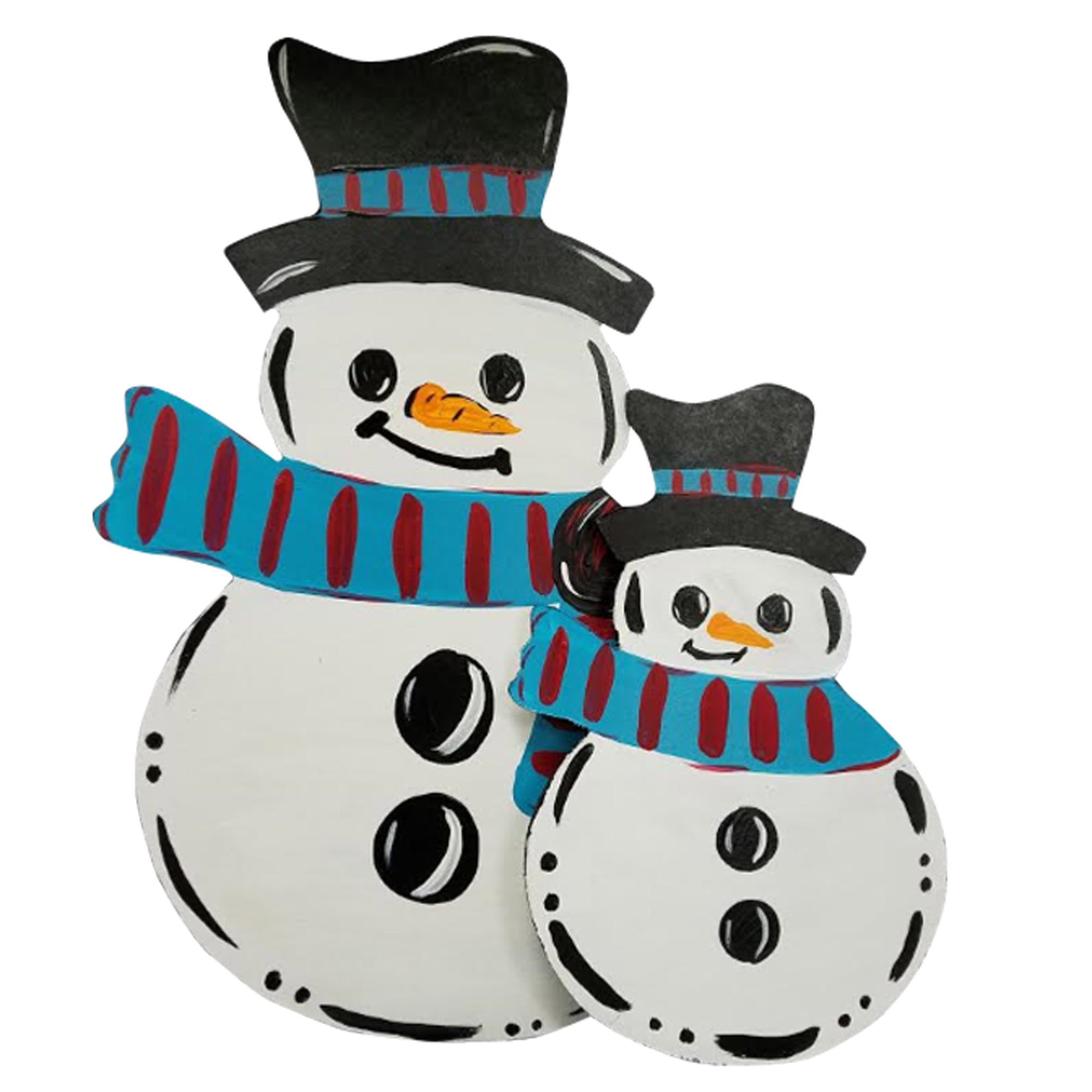 Basic Shape Snowman MDF Cutout Winter Decor Style 2 - Unfinished For DIY