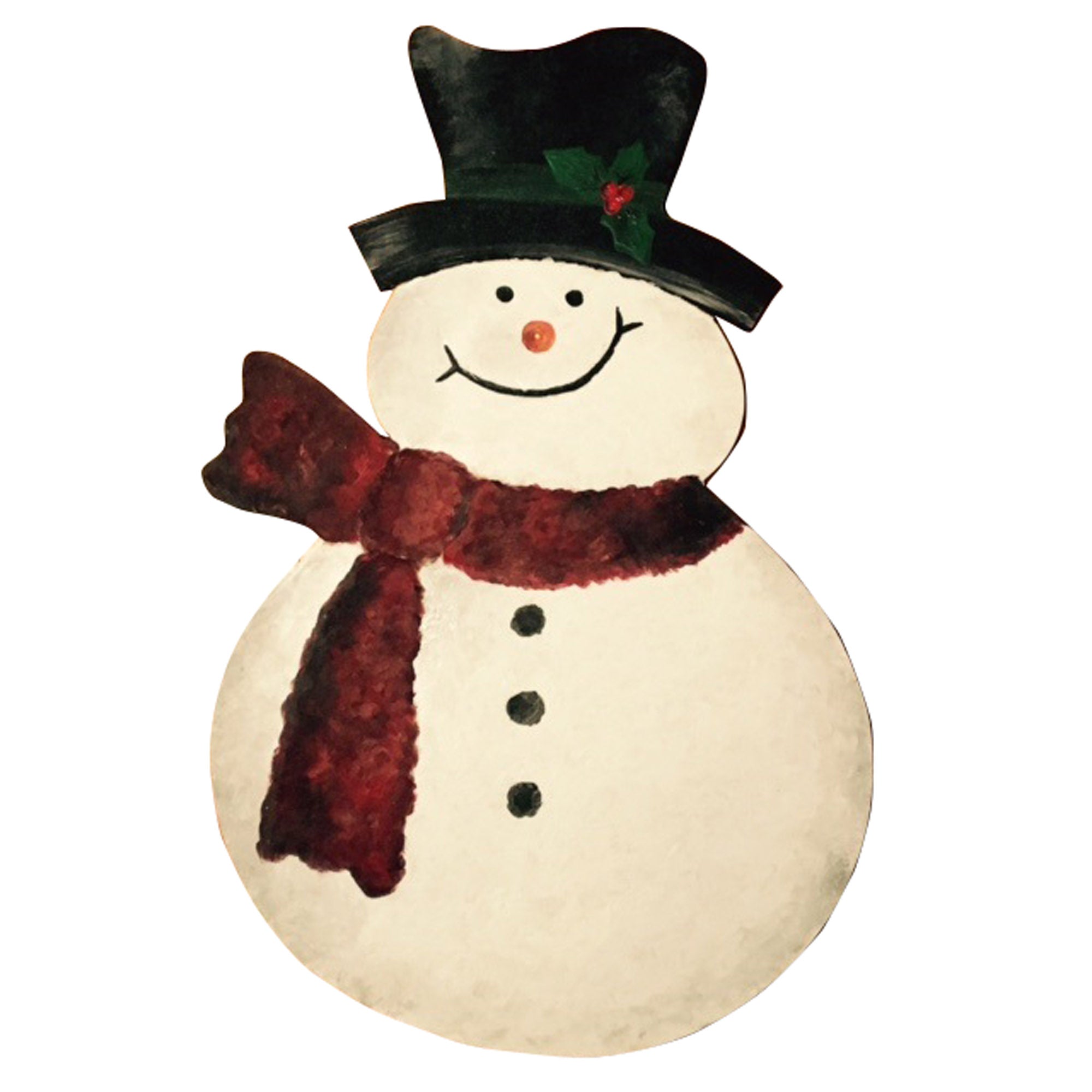 Basic Shape Snowman MDF Cutout Winter Decor Style 2 - Unfinished For DIY