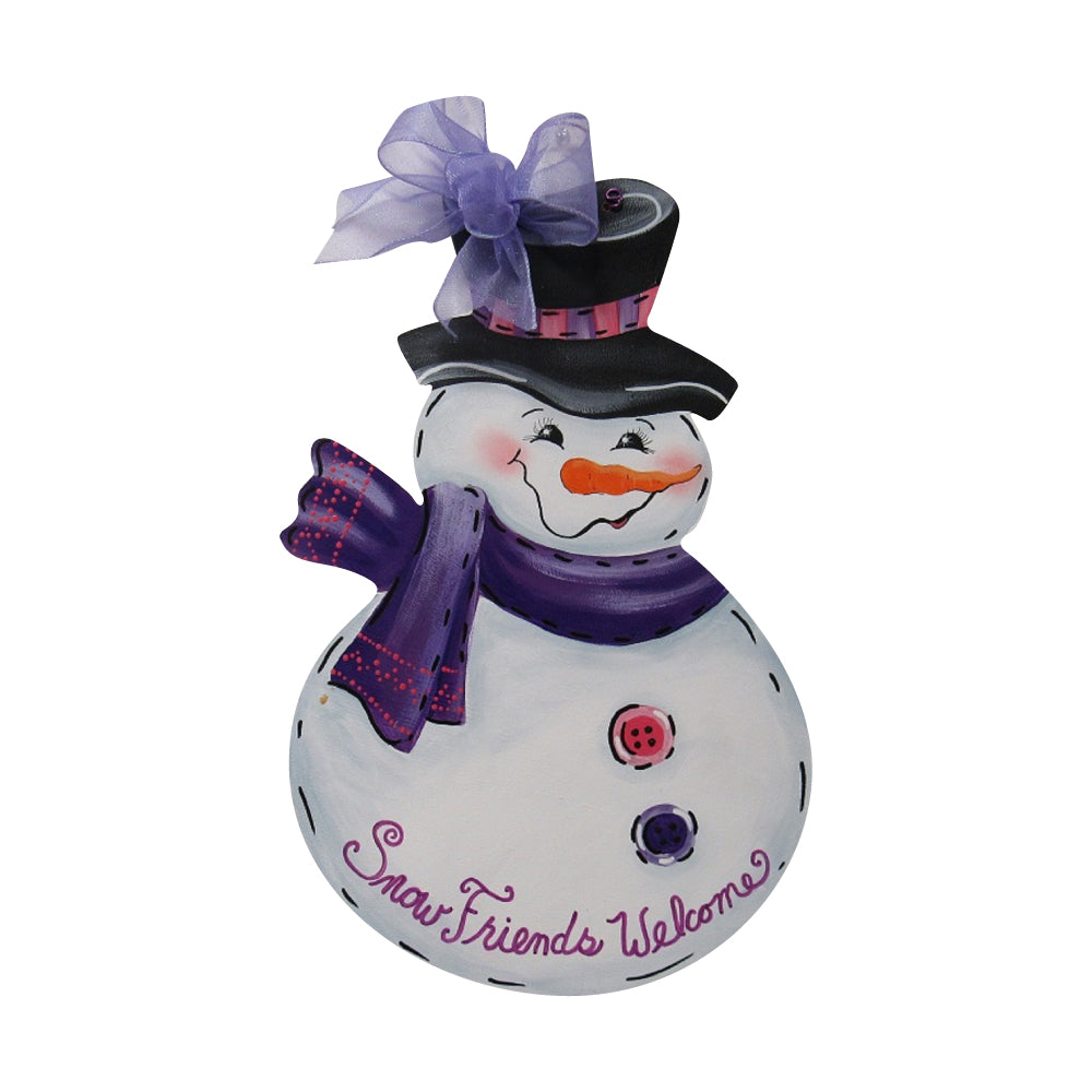 Basic Shape Snowman MDF Cutout Winter Decor Style 2 - Unfinished For DIY