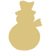 Basic Shape Snowman MDF Cutout Winter Decor Style 2 - Unfinished For DIY