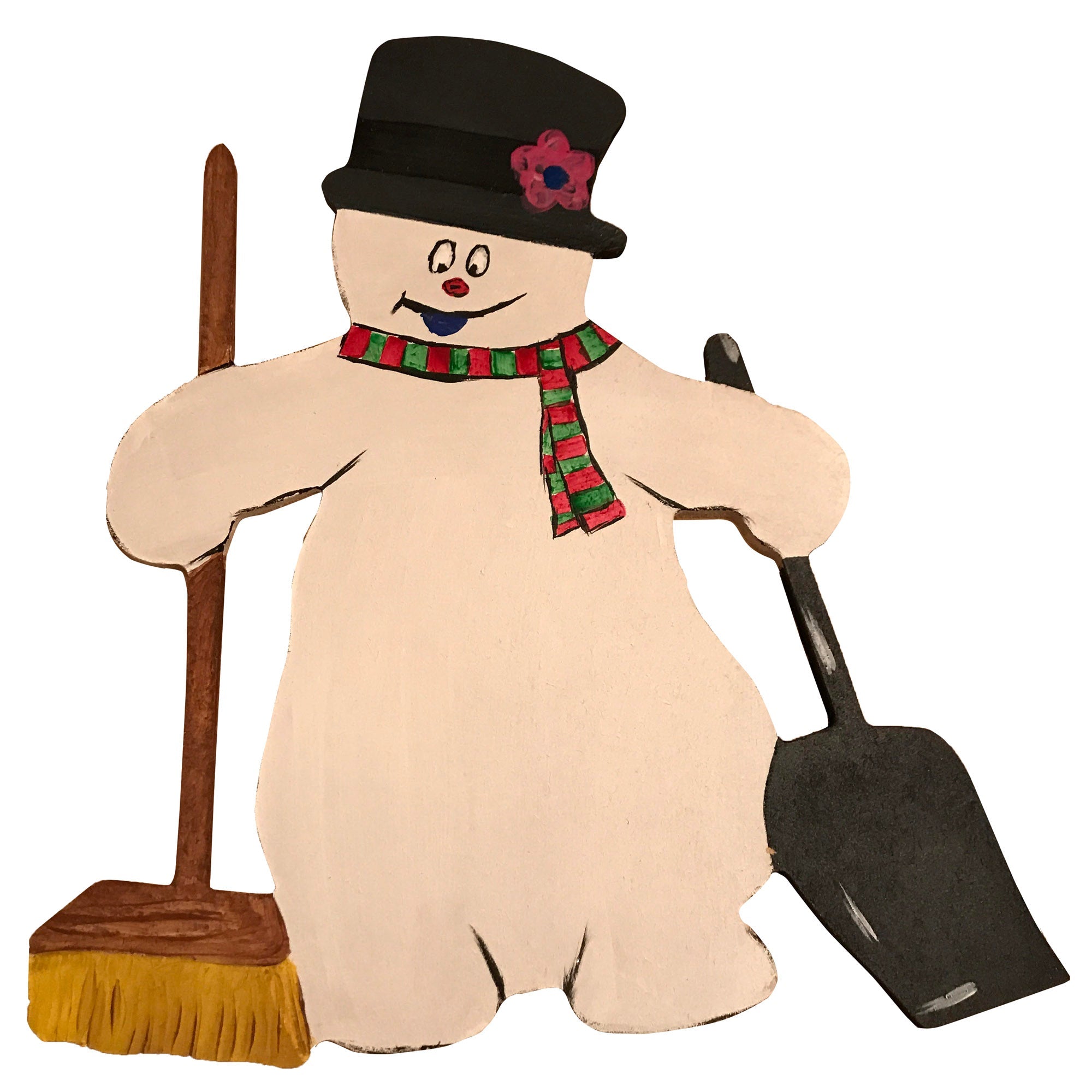 Basic Shape Snowman MDF Cutout Winter Decor Style 4 - Unfinished For DIY