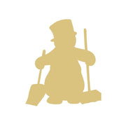 Basic Shape Snowman MDF Cutout Winter Decor Style 4 - Unfinished For DIY