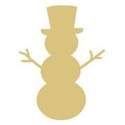 Basic Shape Snowman MDF Cutout Snowman Silhouette - Unfinished For DIY