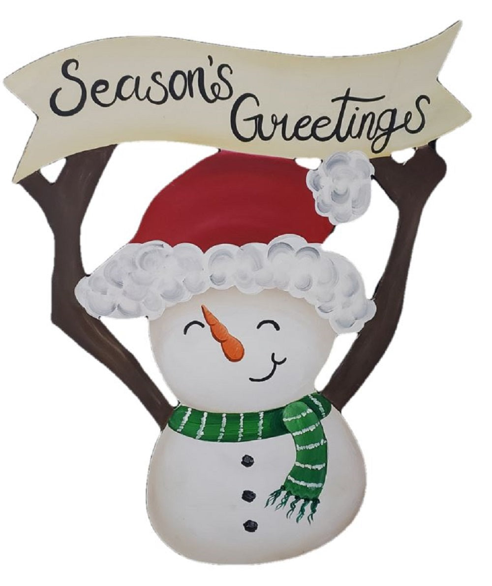 Basic Shape Snowman MDF Cutout Winter Decor Style 8 - Unfinished For DIY