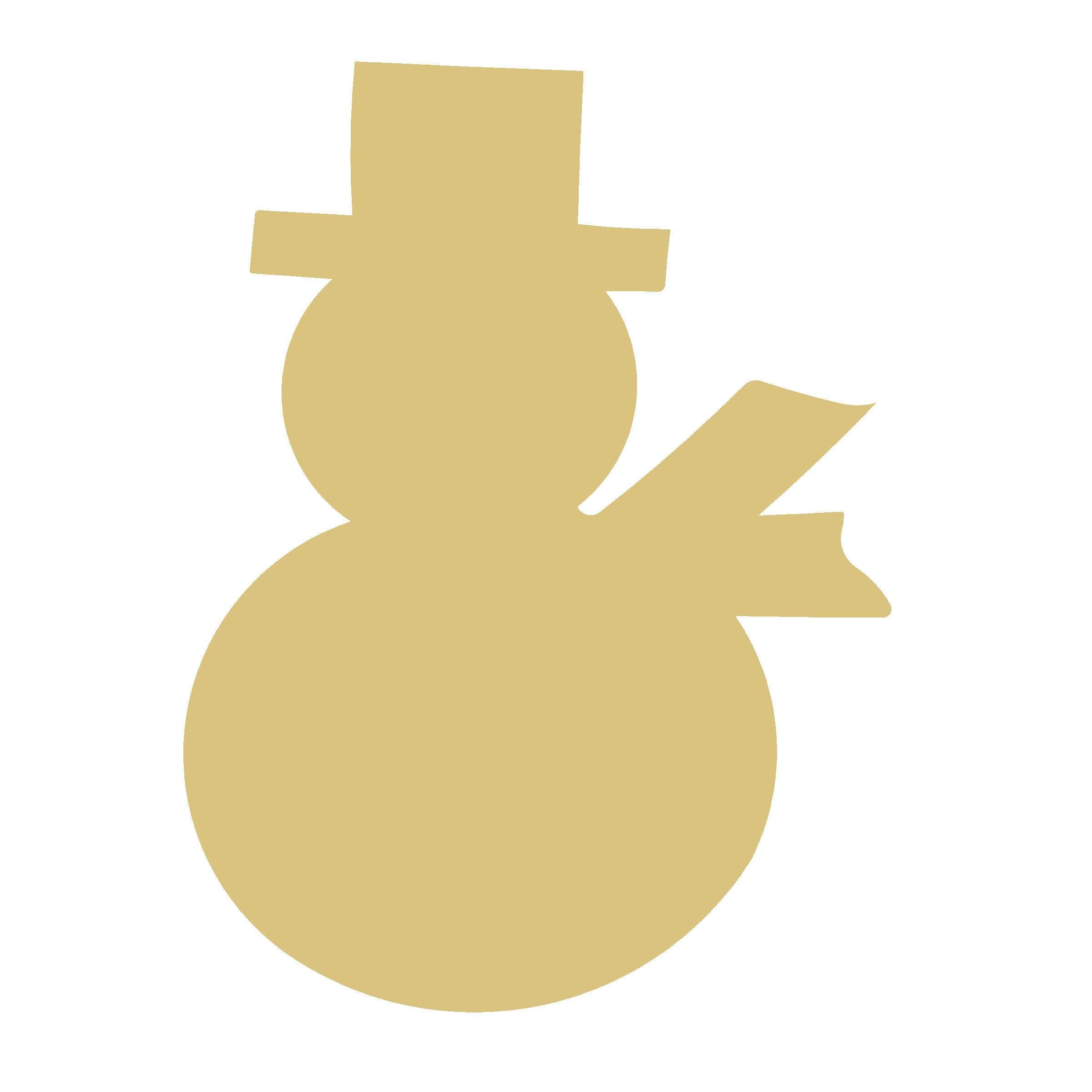 Basic Shape Snowman MDF Cutout Winter Decor Style 9 - Unfinished For DIY