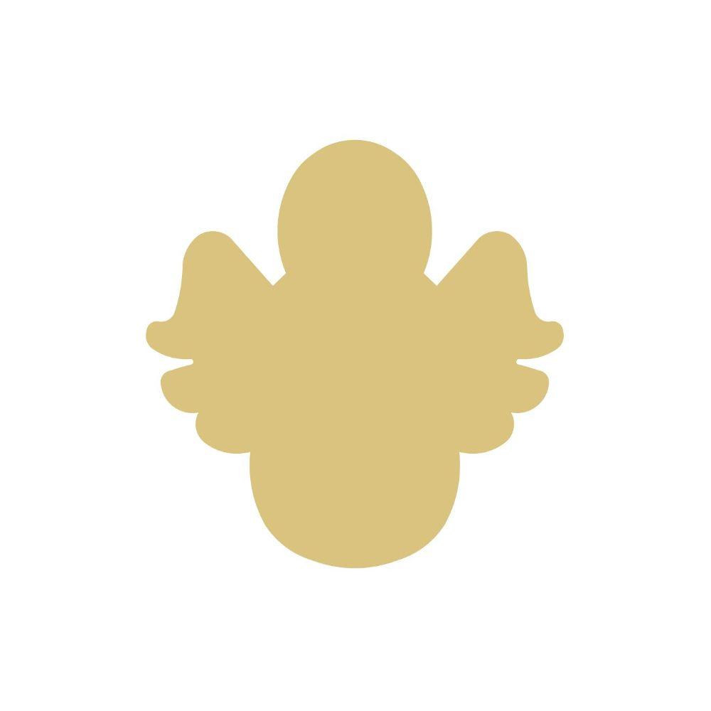 Basic Shape Snowman Angel MDF Cutout Silhouette - Unfinished For DIY