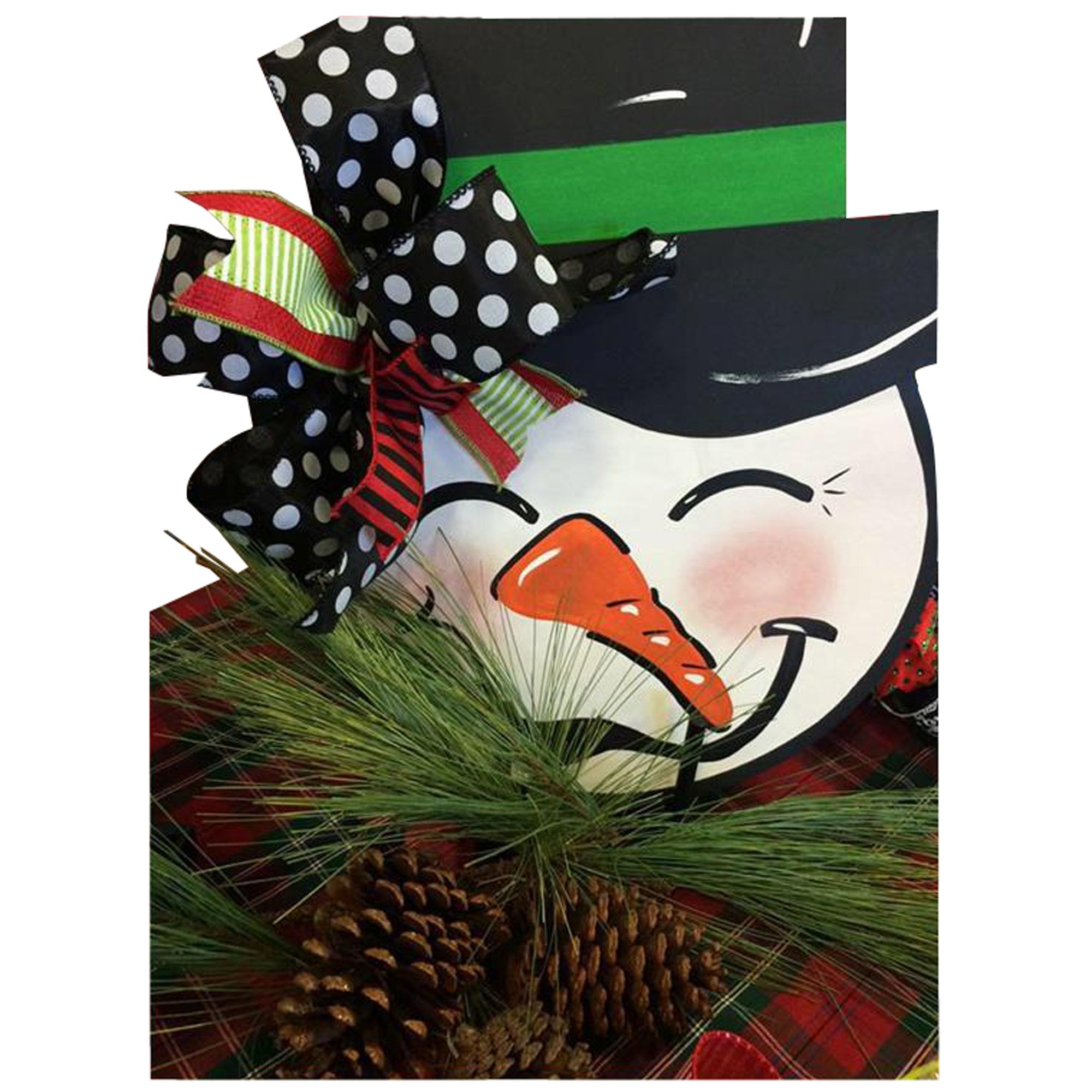 Basic Shape Snowman Head MDF Cutout Winter Decor Style 1 - Unfinished For DIY