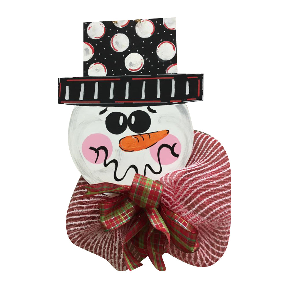 Basic Shape Snowman Head MDF Cutout Winter Decor Style 1 - Unfinished For DIY