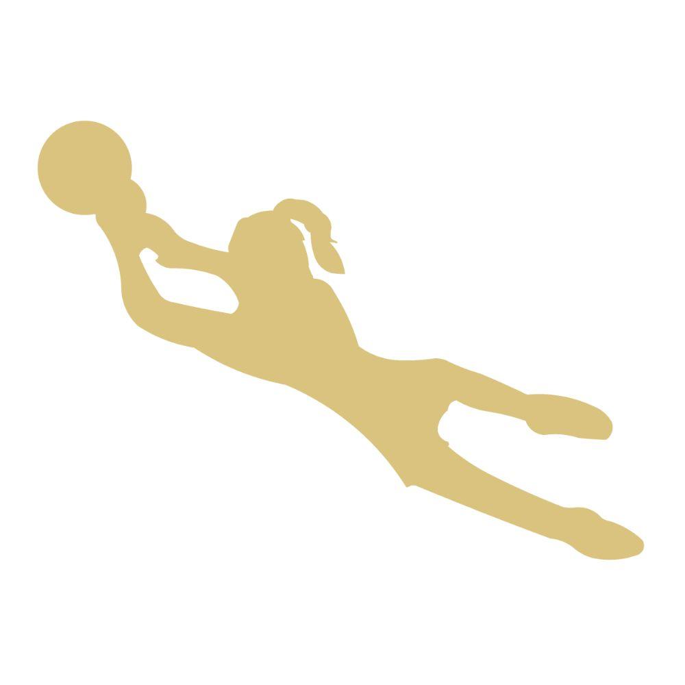 Basic Shape Soccer Player MDF Cutout Silhouette - Unfinished For DIY