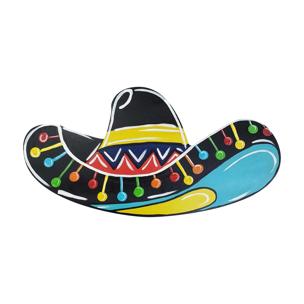 Basic Shape Sombrero MDF Cutout Silhouette Style 1 - Unfinished For DIY
