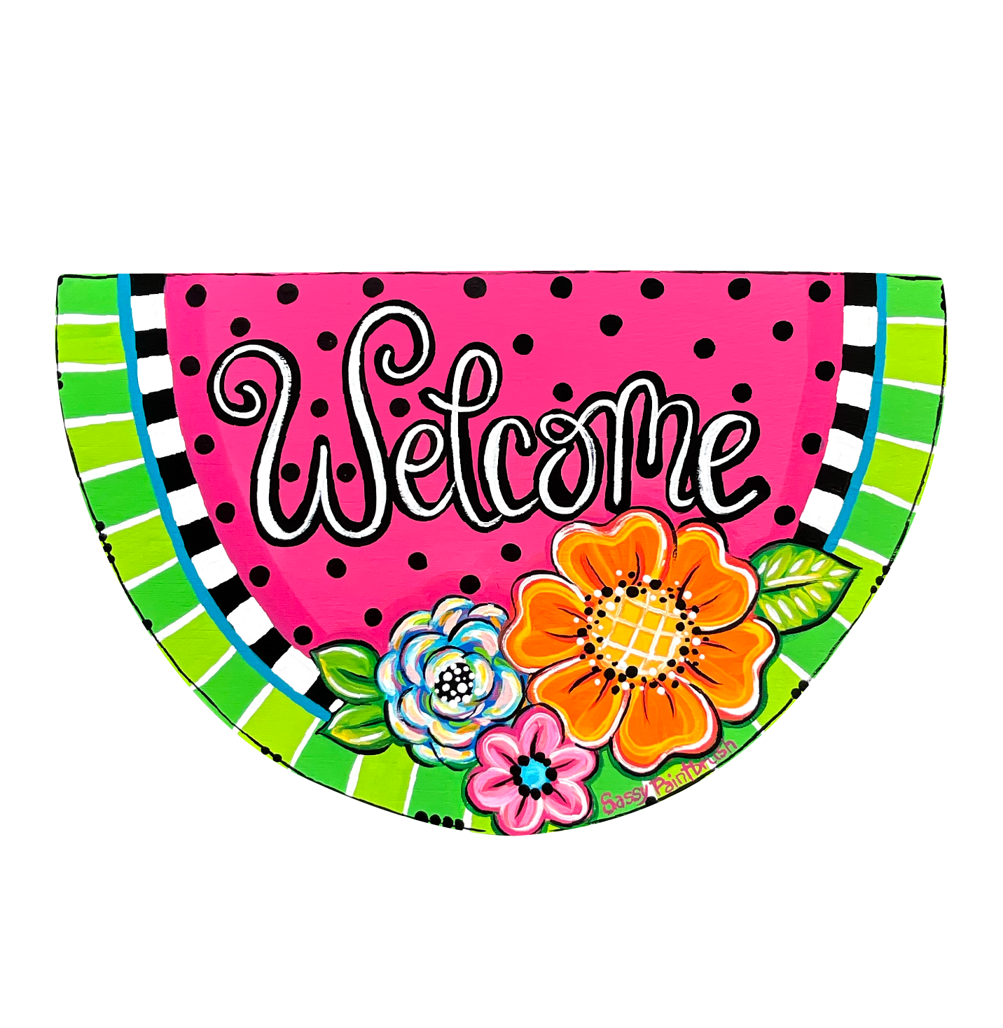 SASSY PAINTBRUSH WELCOME WATERMELON