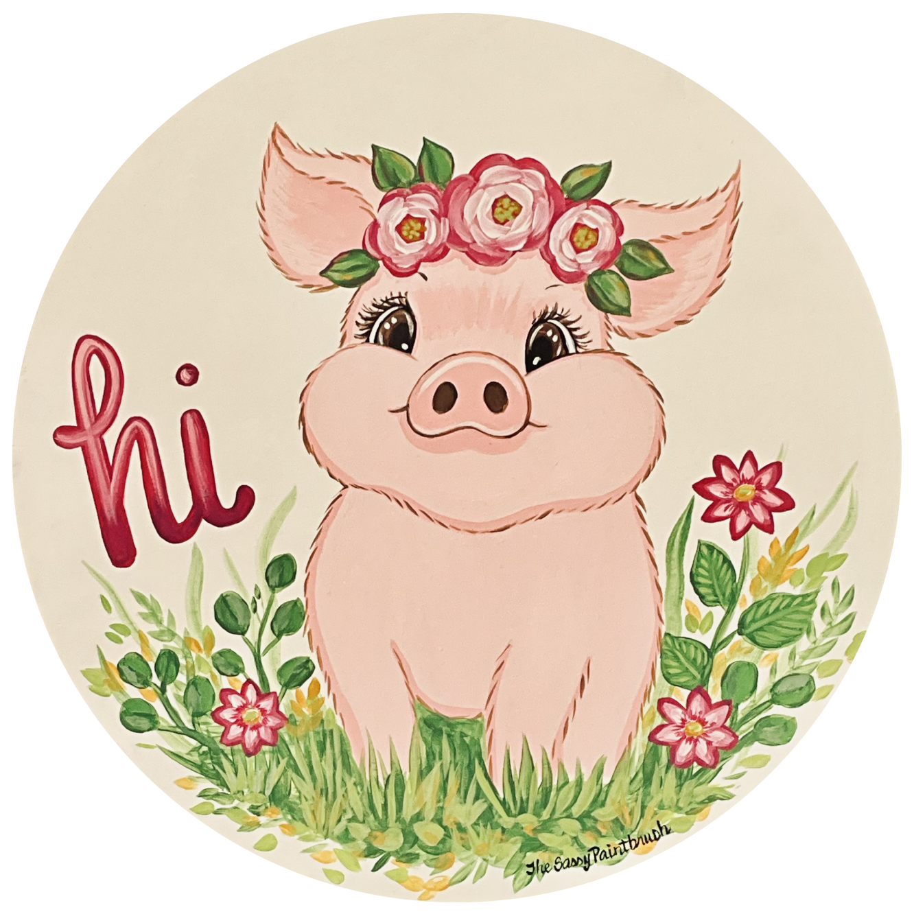 SASSY PAINTBRUSH HI WITH PIG