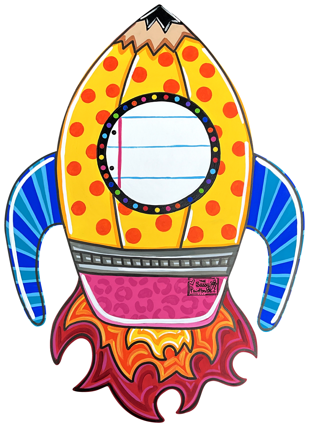 SASSY PAINTBRUSH PENCIL ROCKET