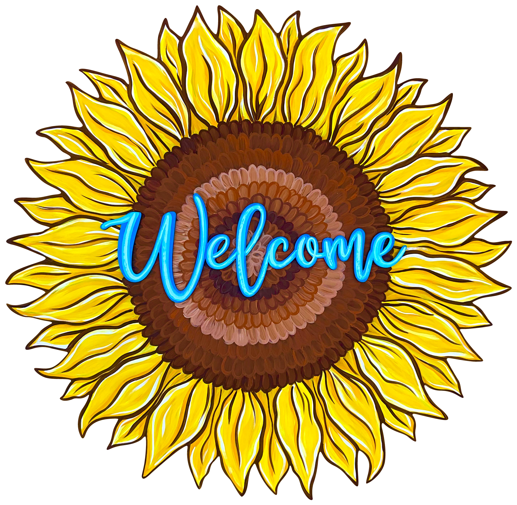 SASSY PAINTBRUSH WELCOME SUNFLOWER