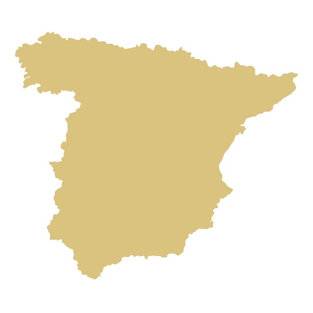 Basic Shape Spain MDF Cutout Spain Map Silhouette - Unfinished For DIY