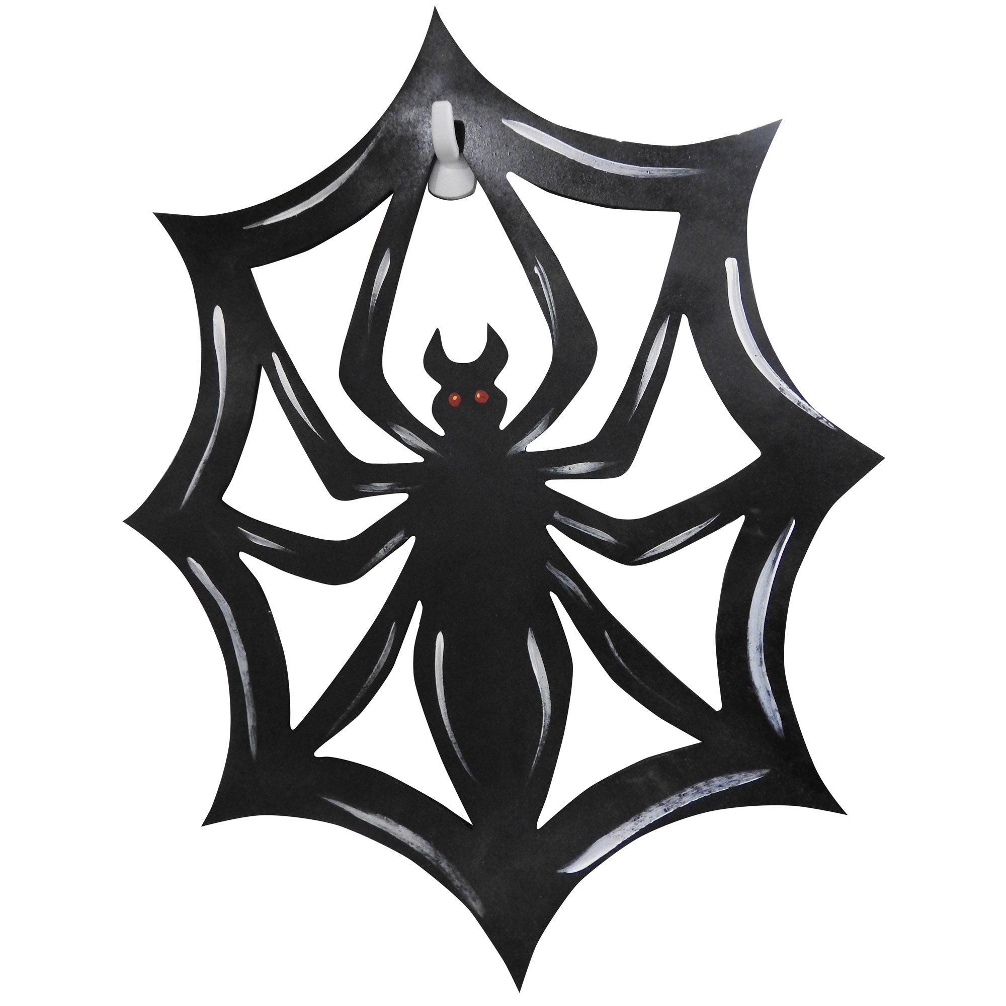 Basic Shape Spider MDF Cutout Spider Web Silhouette - Unfinished For DIY