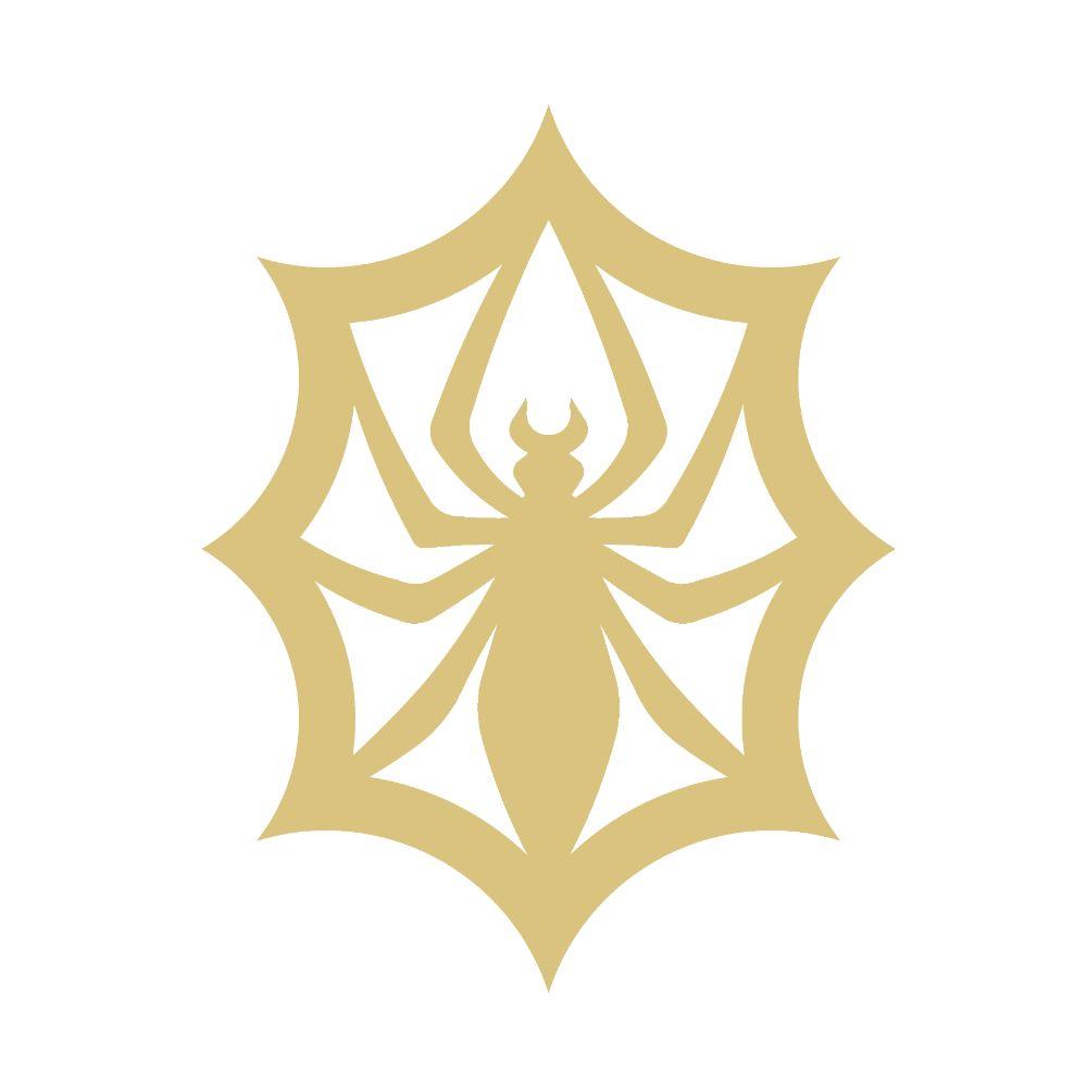 Basic Shape Spider MDF Cutout Spider Web Silhouette - Unfinished For DIY